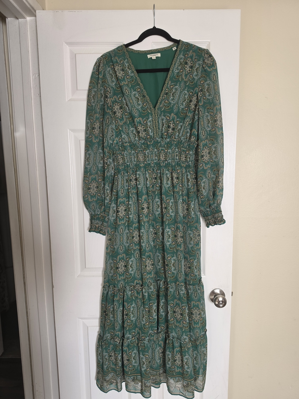 Max Studio Paisley Long Sleeve Dress M